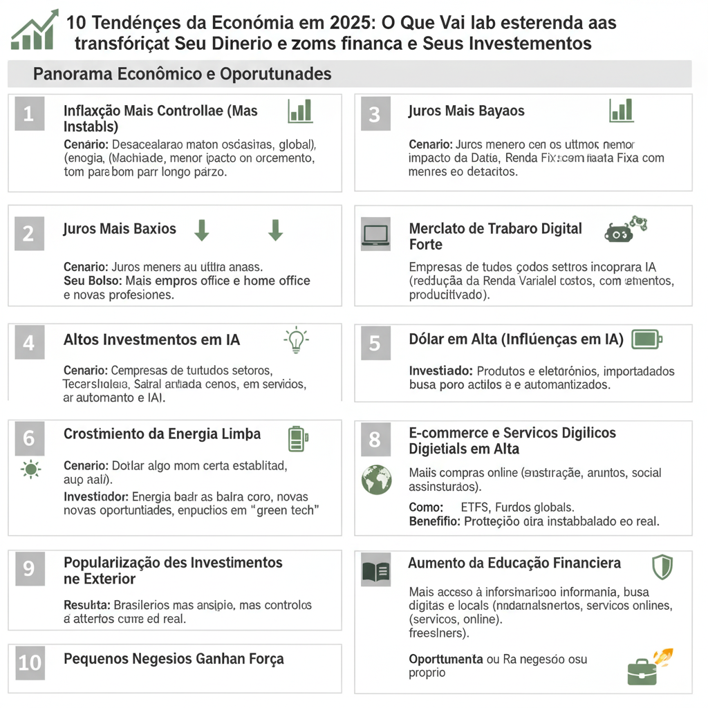 No momento, você está visualizando Tendências da Economia em 2025: O Que Vai Impactar Seu Dinheiro e Seus Investimentos