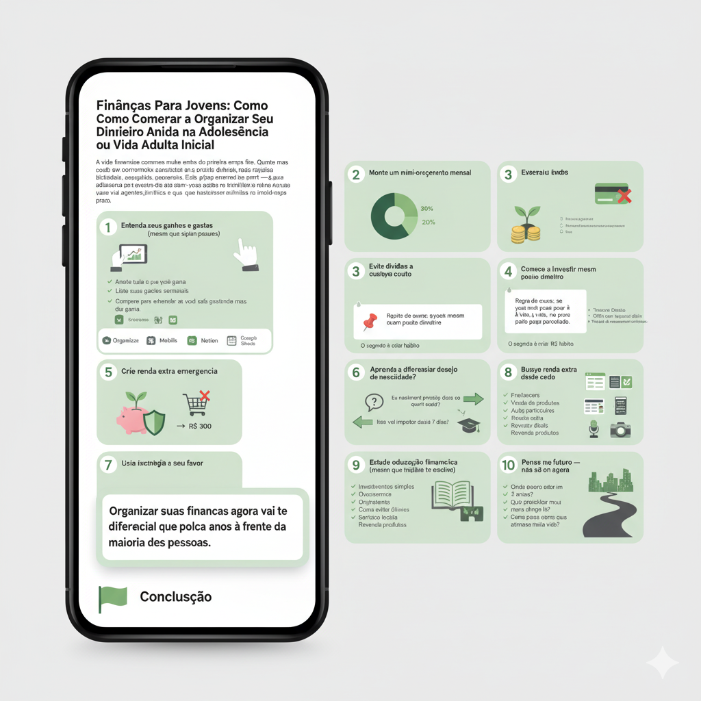 No momento, você está visualizando Finanças Para Jovens: Como Começar a Organizar Seu Dinheiro Ainda na Adolescência ou Vida Adulta Inicial